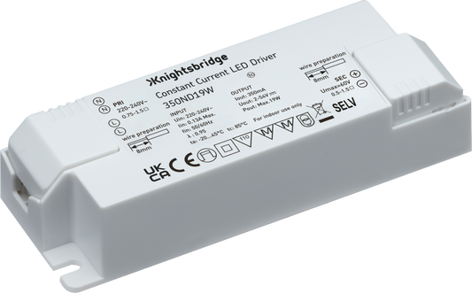 Knightsbridge 350ND19W 2-54V 19W 350ma Constant Current Dimmable LED Driver