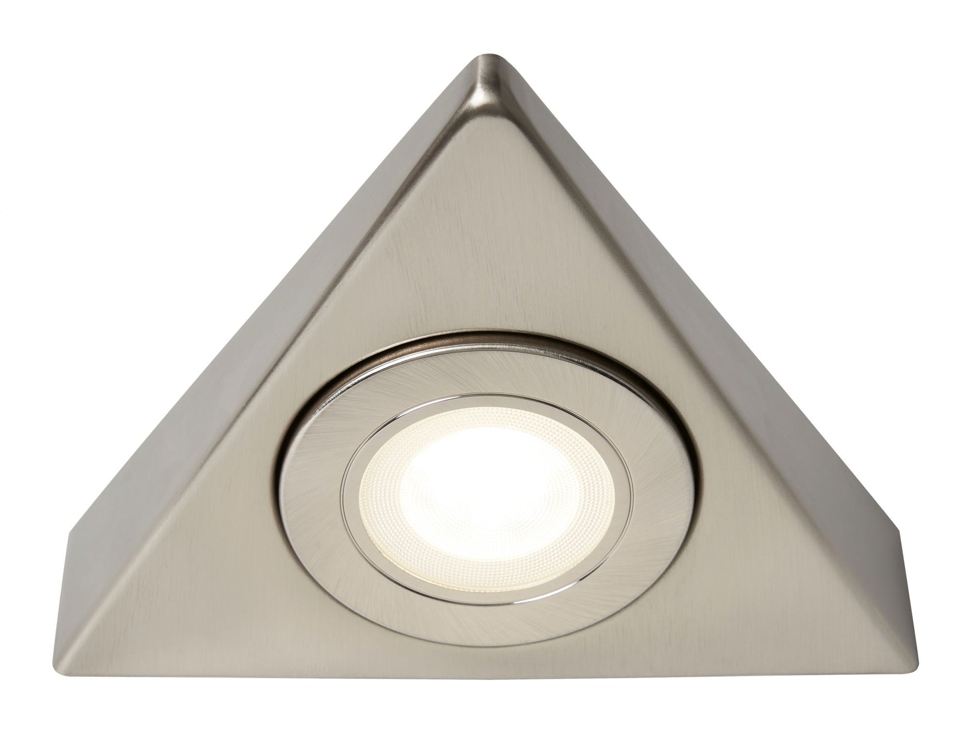 Forum CUL-35861 Faro 1.5W CCT LED Triangular Round Surface Under Cabinet Light IP20 Satin Nickel