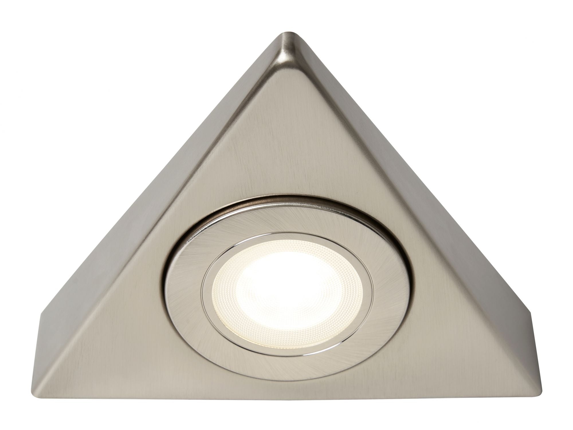 Forum CUL-35861 Faro 1.5W CCT LED Triangular Round Surface Under Cabinet Light IP20 Satin Nickel