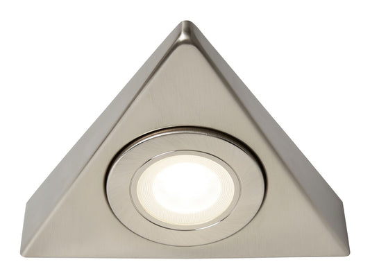 Forum CUL-35861 Faro 1.5W CCT LED Triangular Round Surface Under Cabinet Light IP20 Satin Nickel
