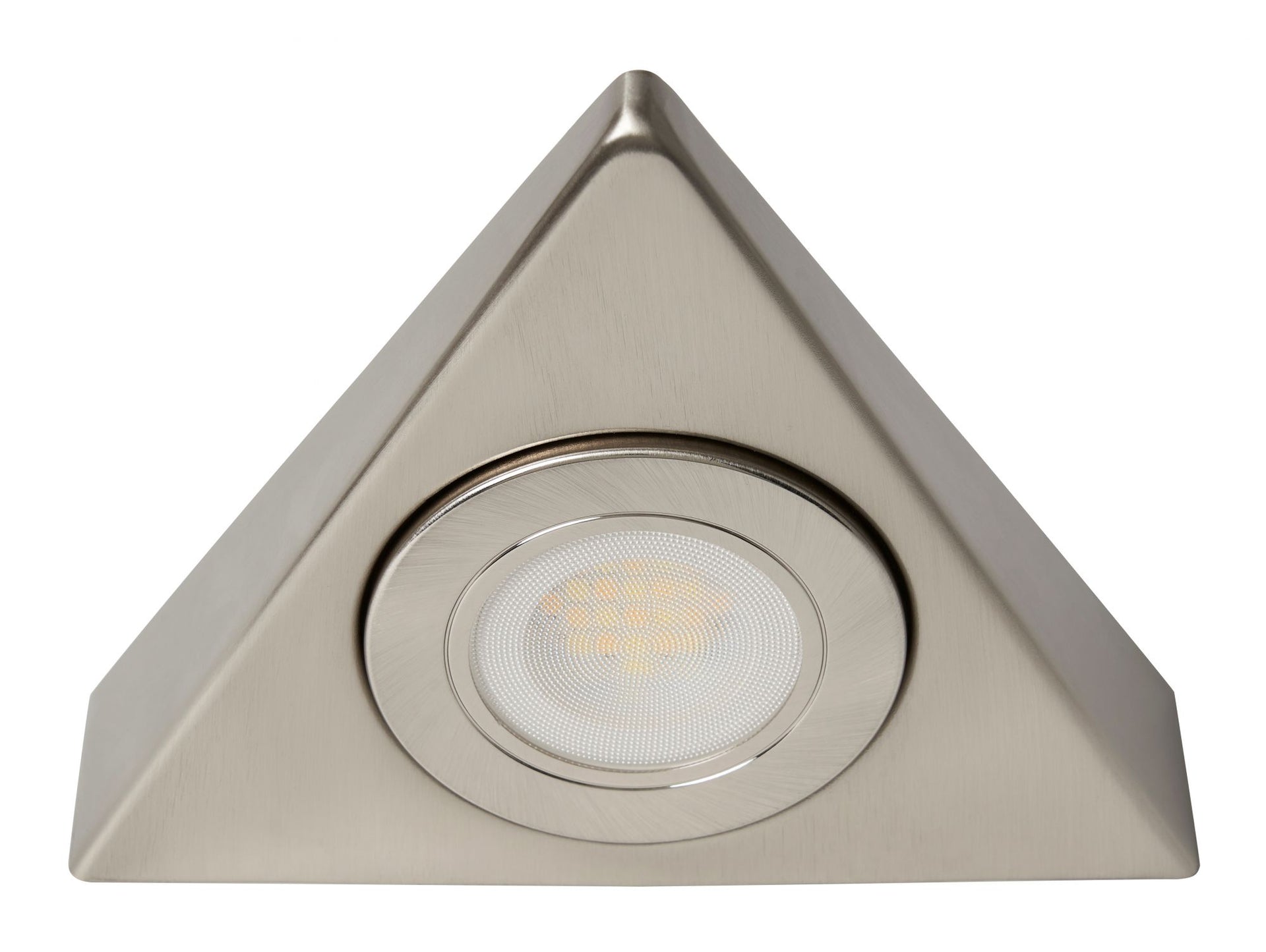 Forum CUL-35861 Faro 1.5W CCT LED Triangular Round Surface Under Cabinet Light IP20 Satin Nickel