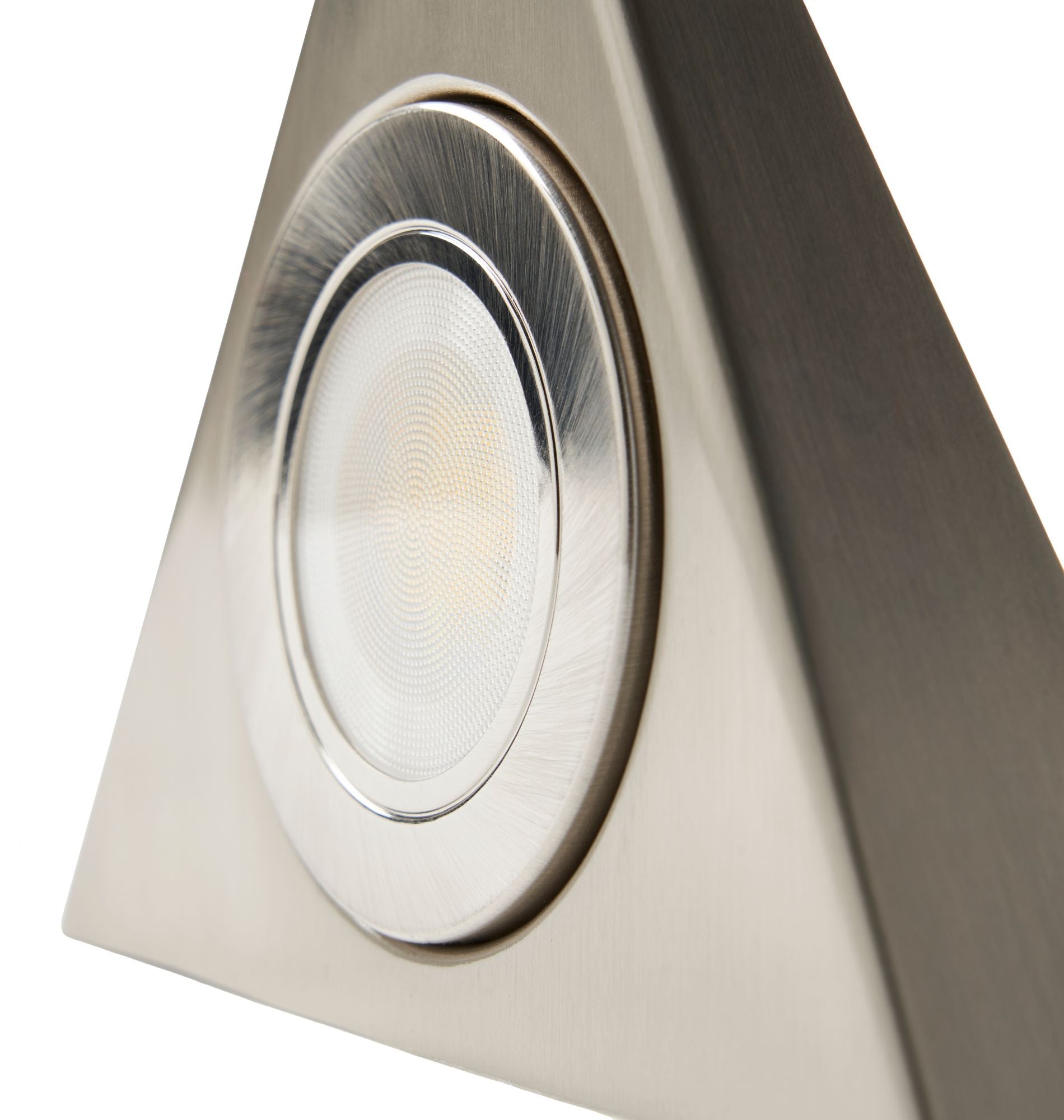 Forum CUL-35861 Faro 1.5W CCT LED Triangular Round Surface Under Cabinet Light IP20 Satin Nickel