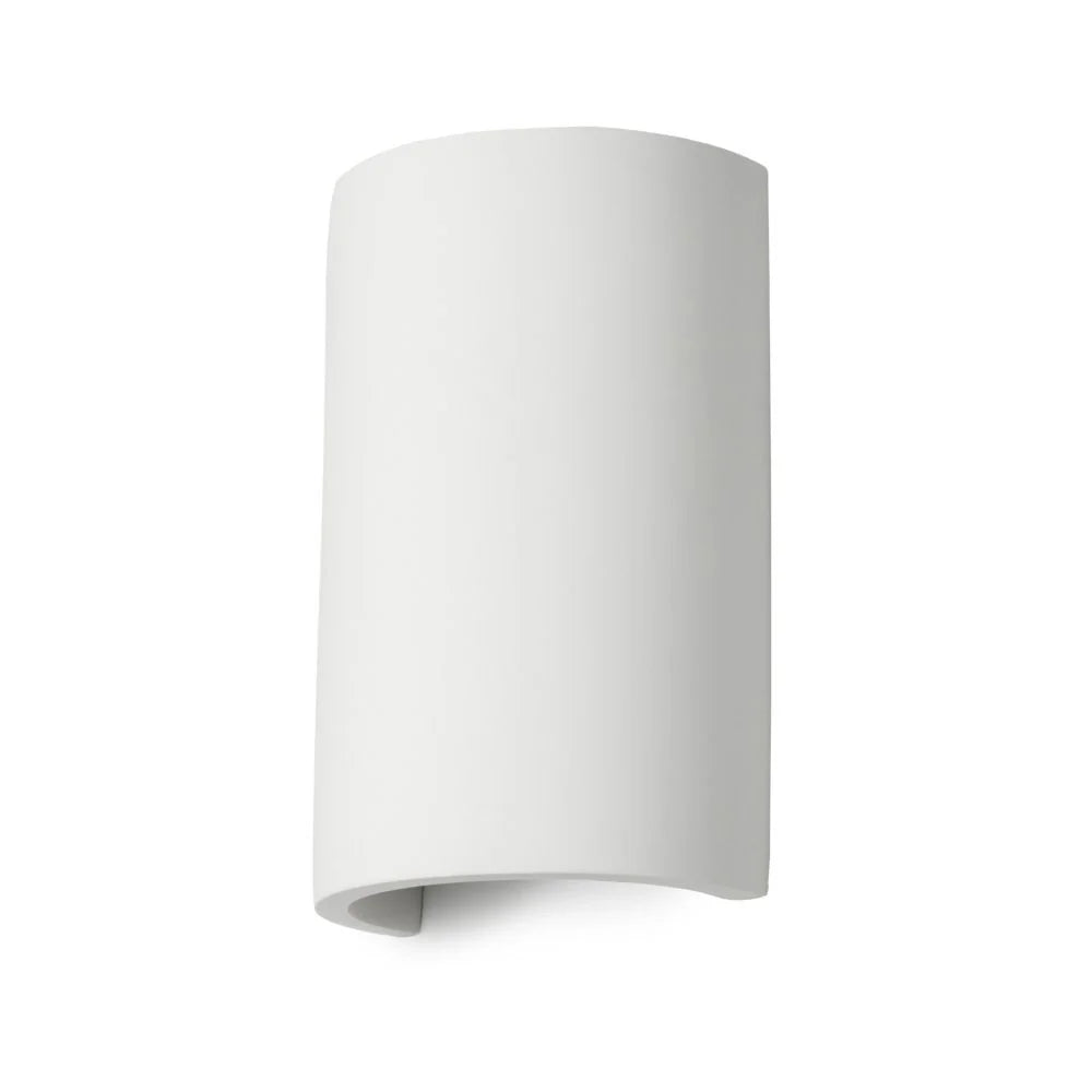 Forum INL-37221 Martos G9 Curved Up / Down Wall Light (Paintable) IP20 White Plaster
