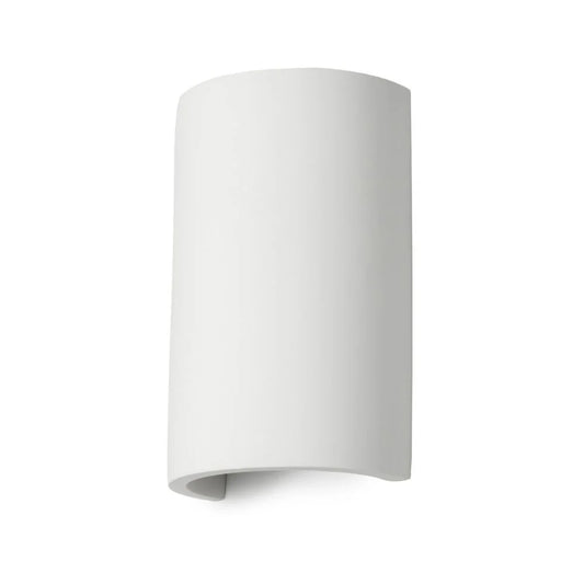 Forum INL-37221 Martos G9 Curved Up / Down Wall Light (Paintable) IP20 White Plaster