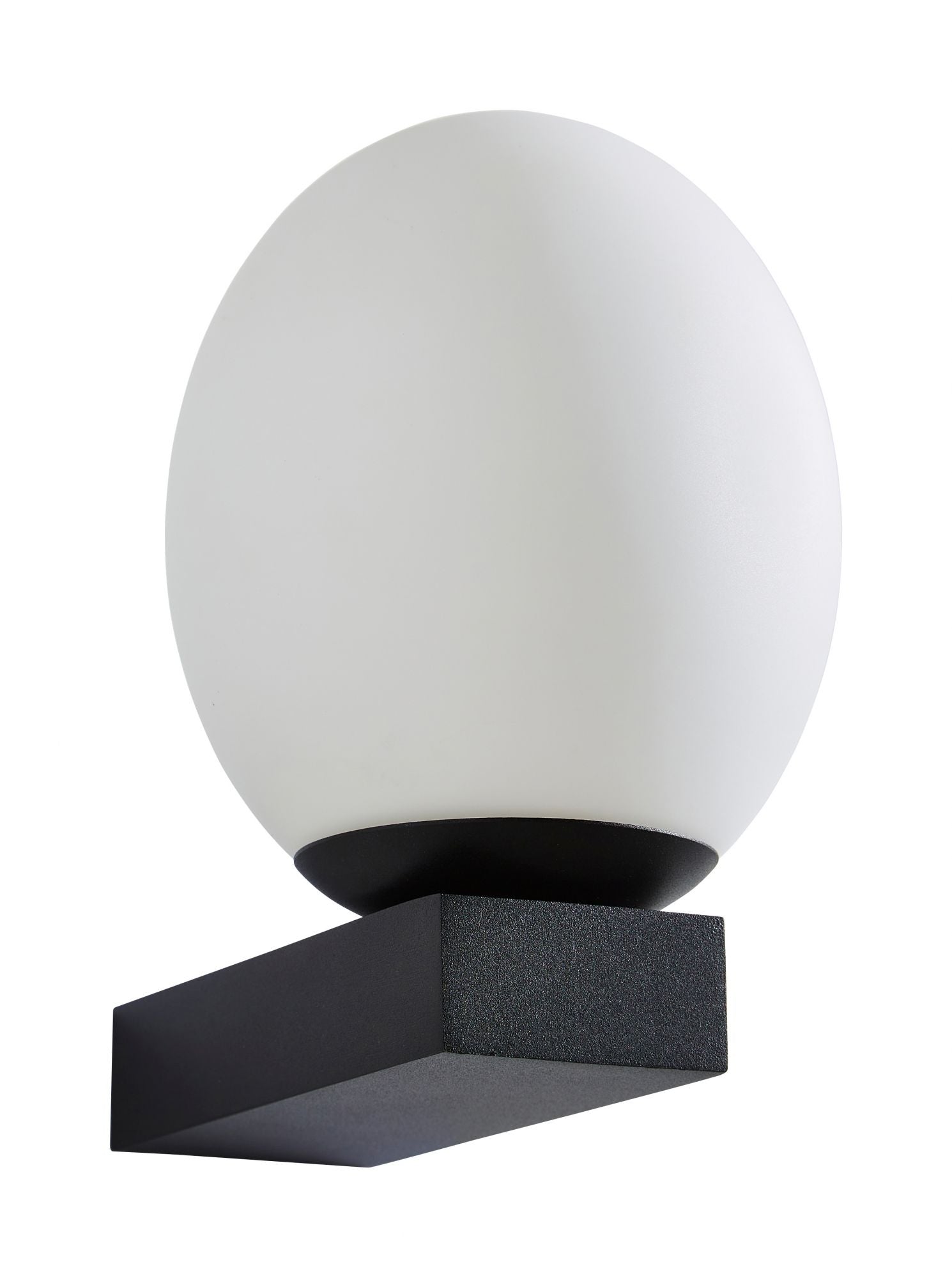 Forum SPA-38573-TBLK Agios 3W LED Globe Wall Light with Opal Glass Shade 4000K IP44 Textured Black