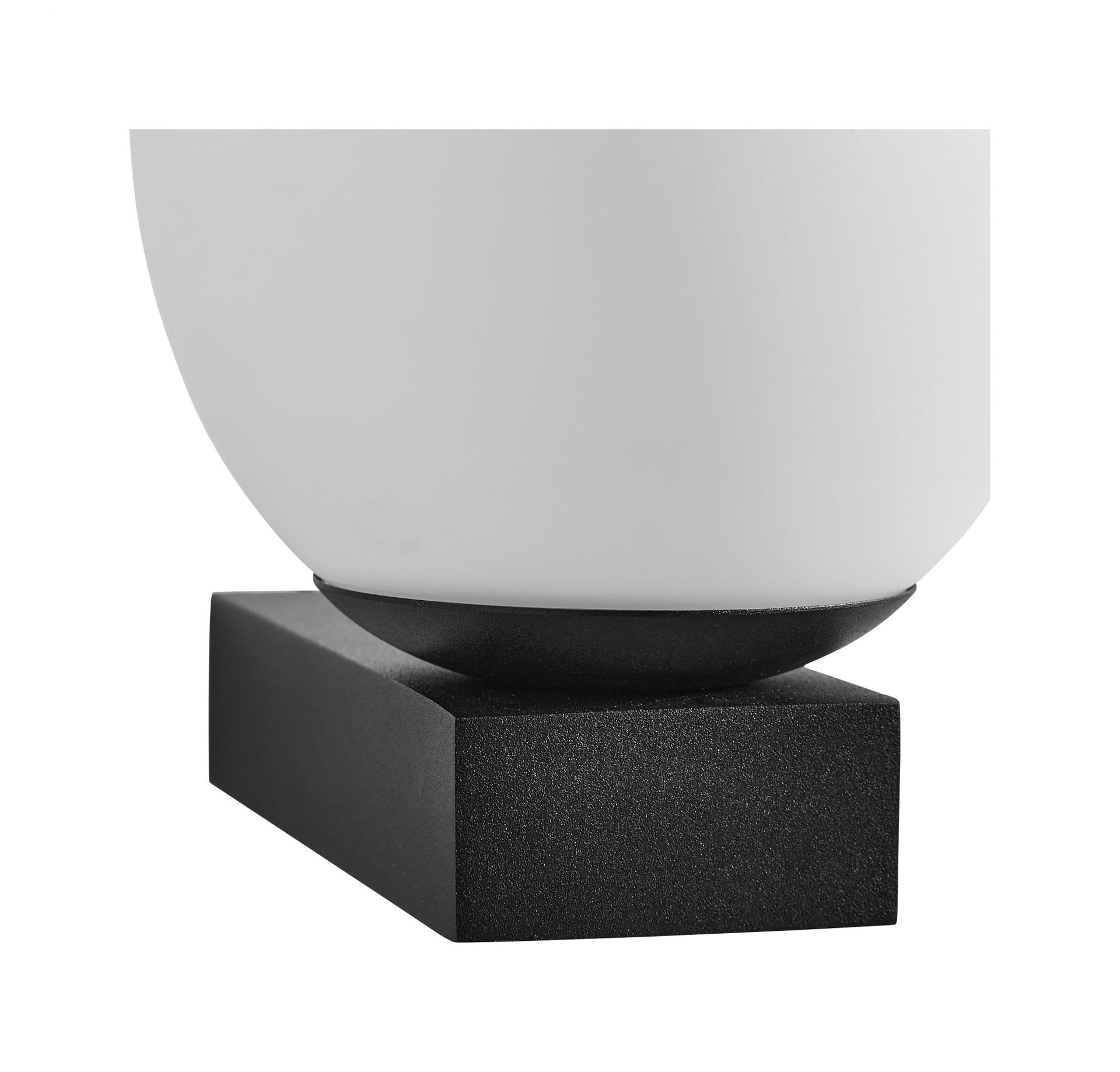 Forum SPA-38573-TBLK Agios 3W LED Globe Wall Light with Opal Glass Shade 4000K IP44 Textured Black