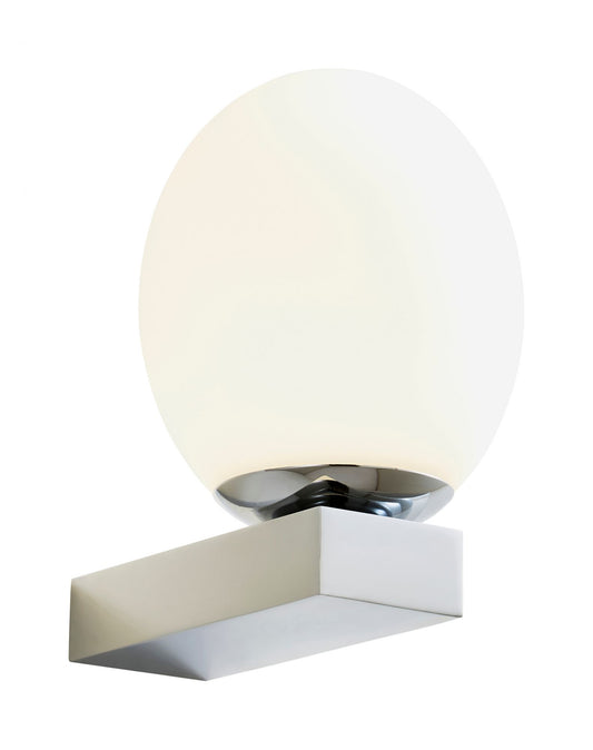 Forum SPA-38573-CHR Agios 3W LED Globe Wall Light with Opal Glass Shade 4000K IP44 Chrome