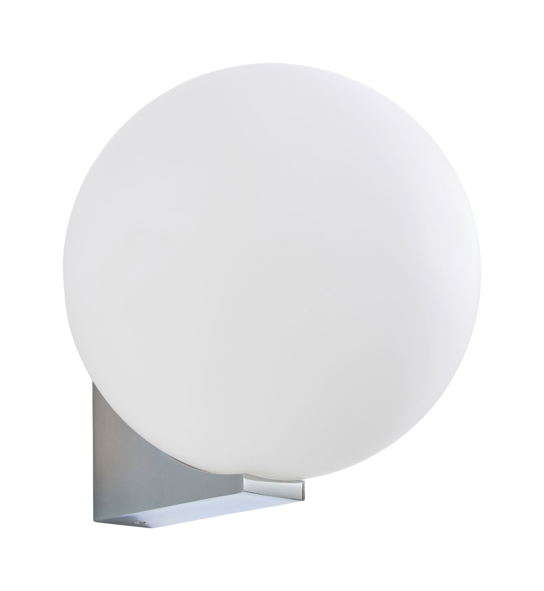 Forum SPA-38576-CHR Thiva G9 Globe Wall Light with Opal Glass Shade IP44 Chrome