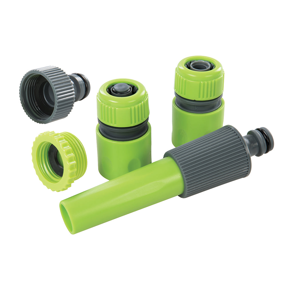 Silverline 394989 5pc Hose Connector Set Green