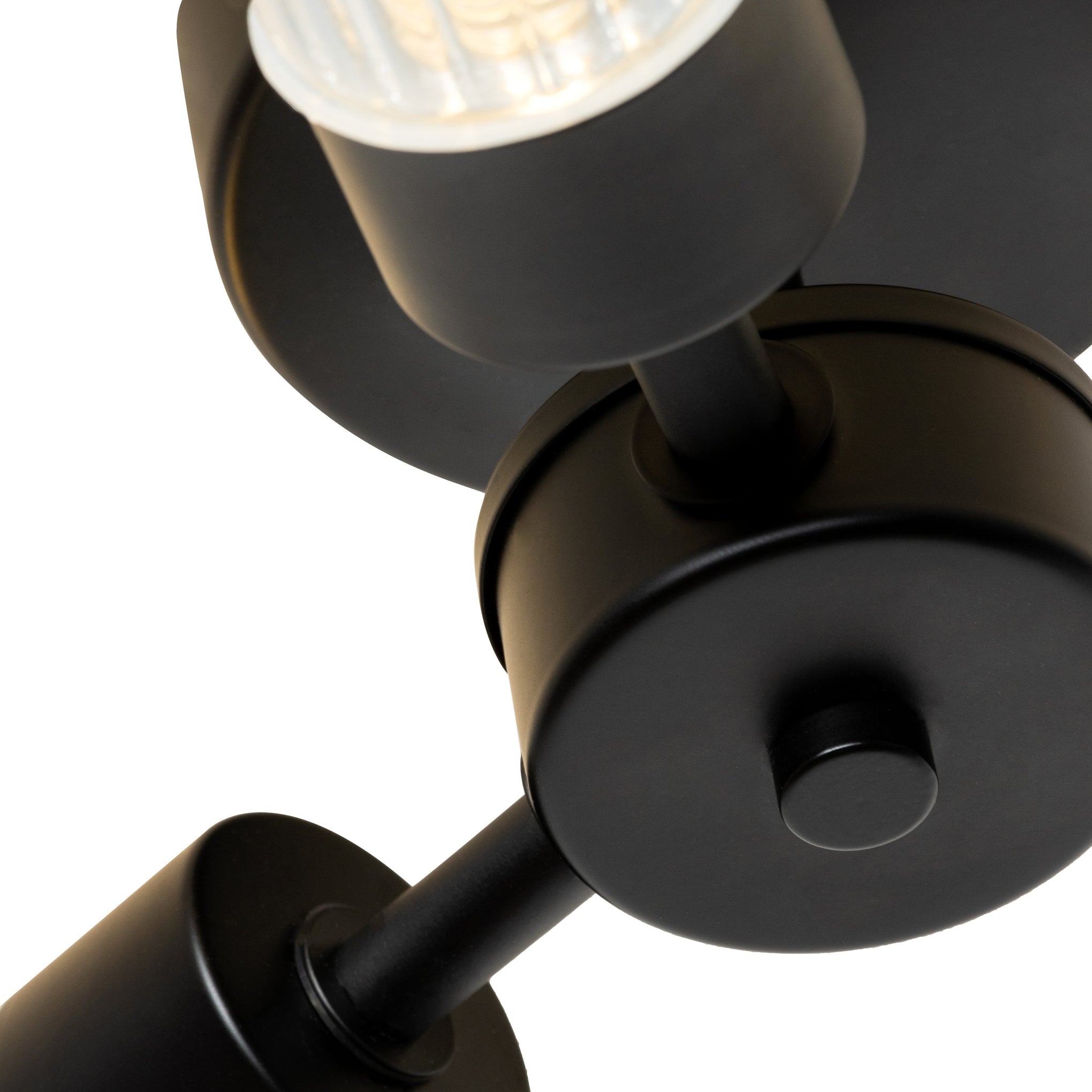 Forum SPA-39650-BLK Ottawa 3 x G9 Ribbed Glass Ceiling Spotlight IP44 Black