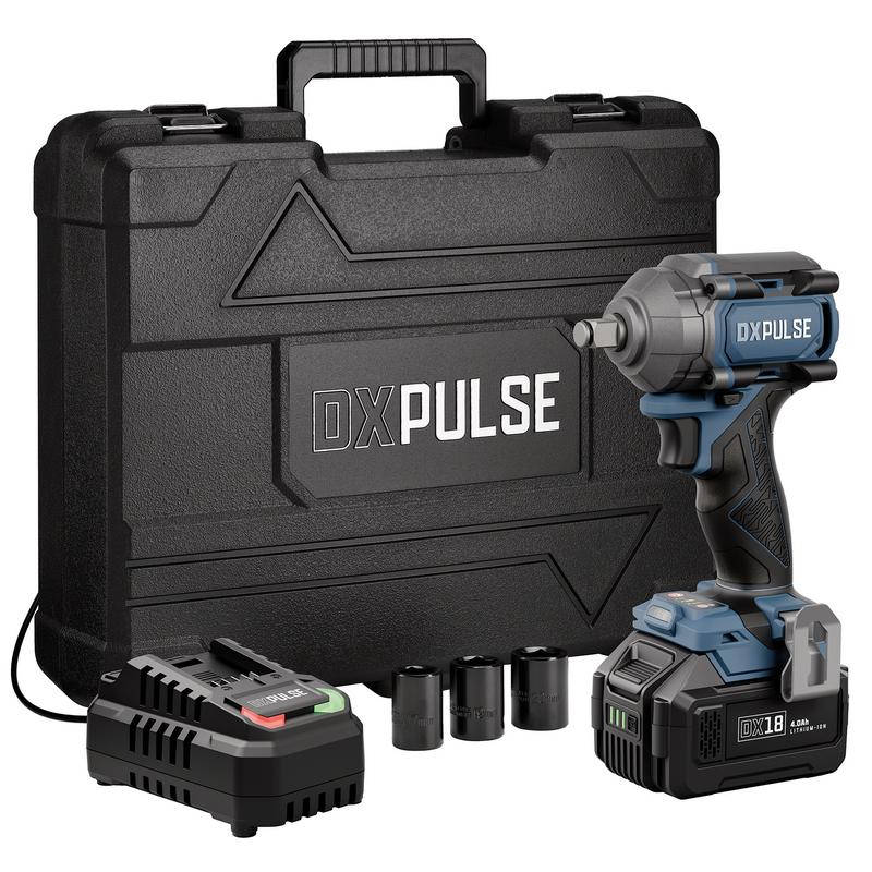 Draper DXP18BIMK DX PULSE 18V Brushless Impact Wrench Set with 1 x 4ah Battery & Charger