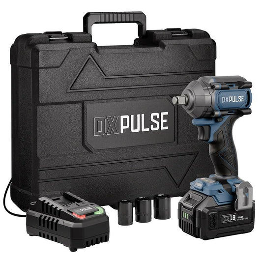 Draper DXP18BIMK DX PULSE 18V Brushless Impact Wrench Set with 1 x 4ah Battery & Charger