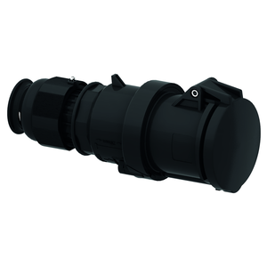 CEE Norm 310607 16A 4P 400V Trailing Socket IP44 Black