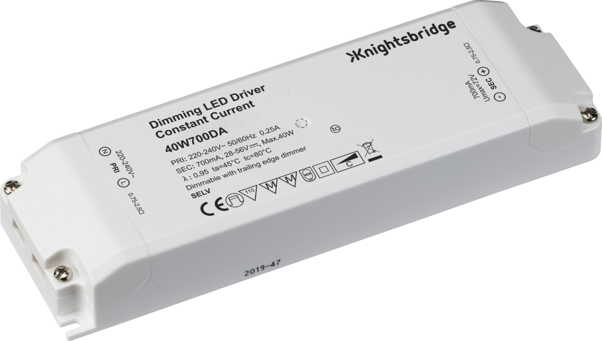 Knightsbridge 40W700DA 28-56V 40W 700ma Constant Current Dimmable LED Driver