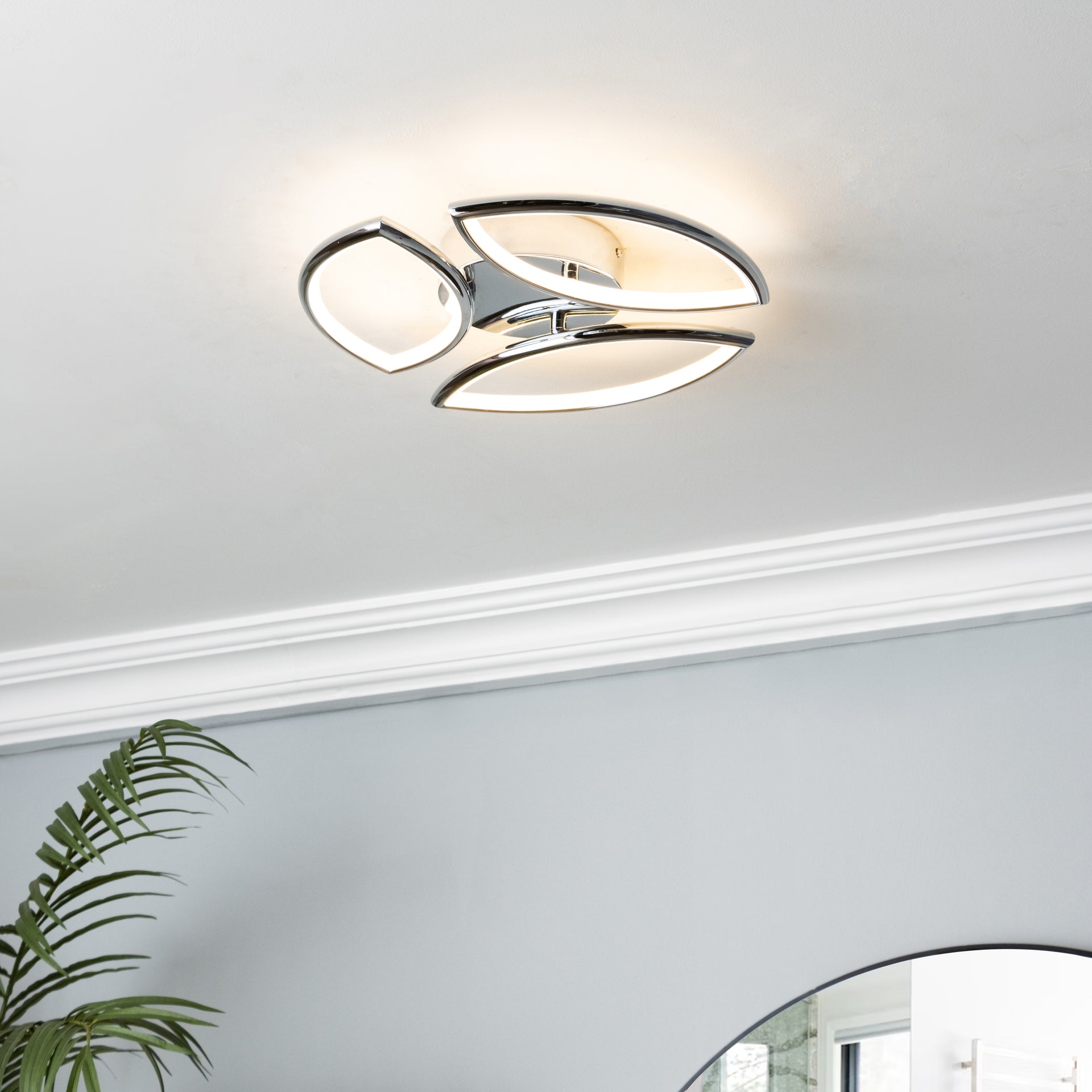 Forum SPA-41053-CHR Denver 27W LED Ceiling Light 3000K IP44 Chrome