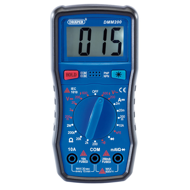 Draper DMM200 600V AC/DC Pocket Size Digital Multimeter