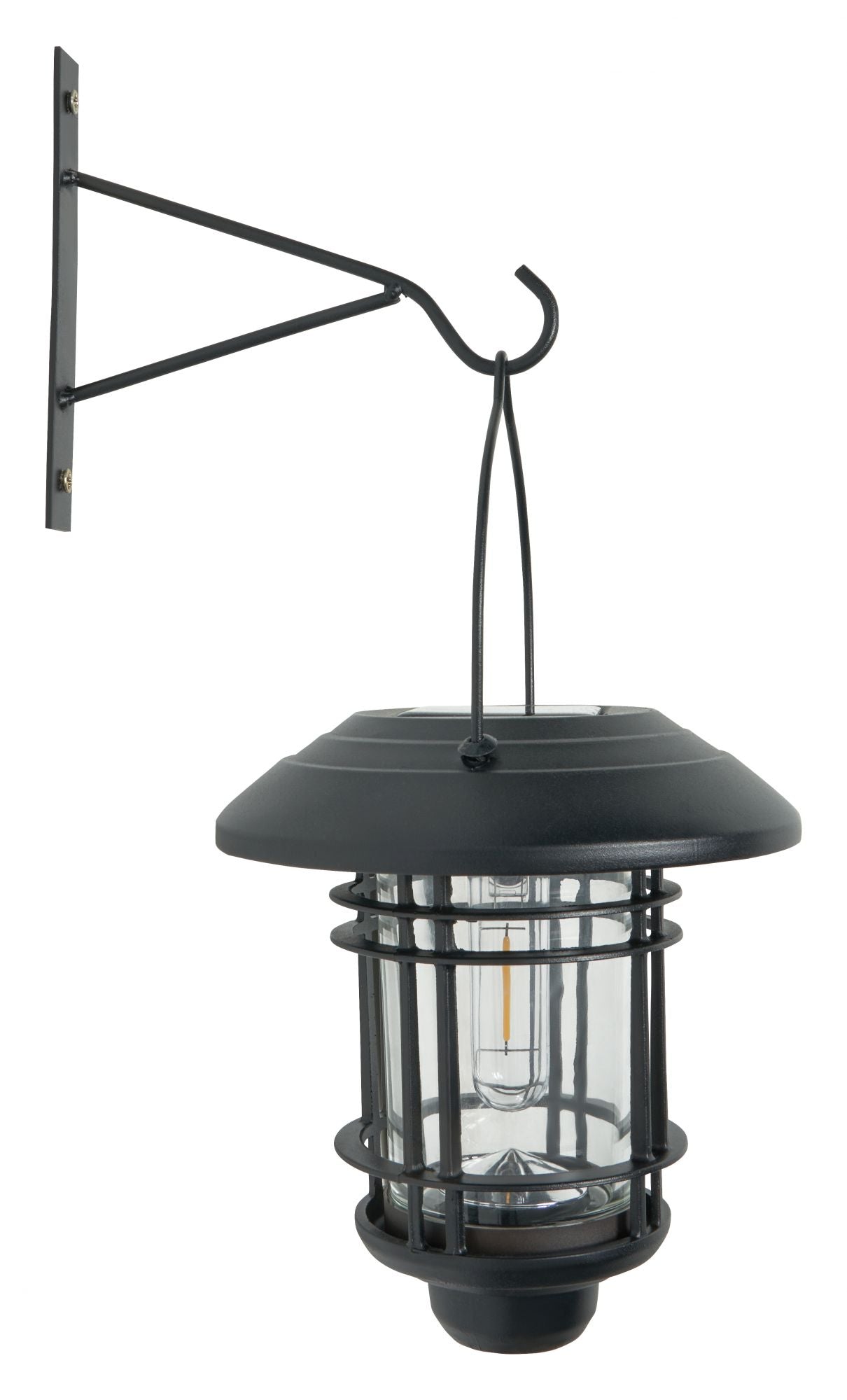 Forum ZN-42033 Horden 1W LED Solar Hanging Wall Lantern 3000K IP44 Black