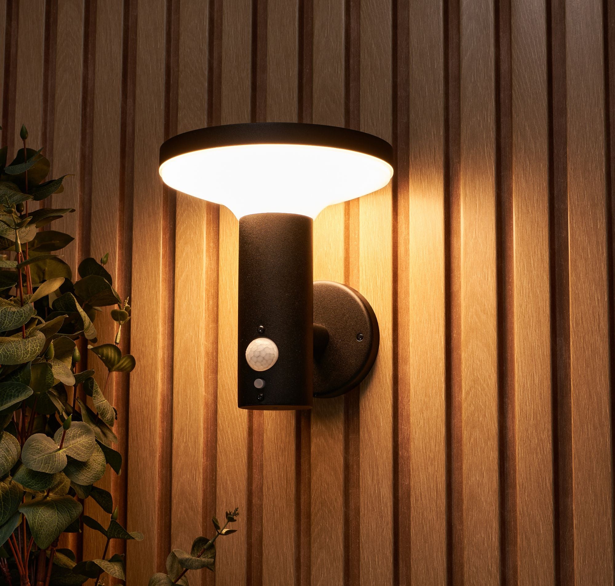 Forum ZN-42049 Claire 4.4W LED Solar Wall Light with PIR 3000K IP44 Black