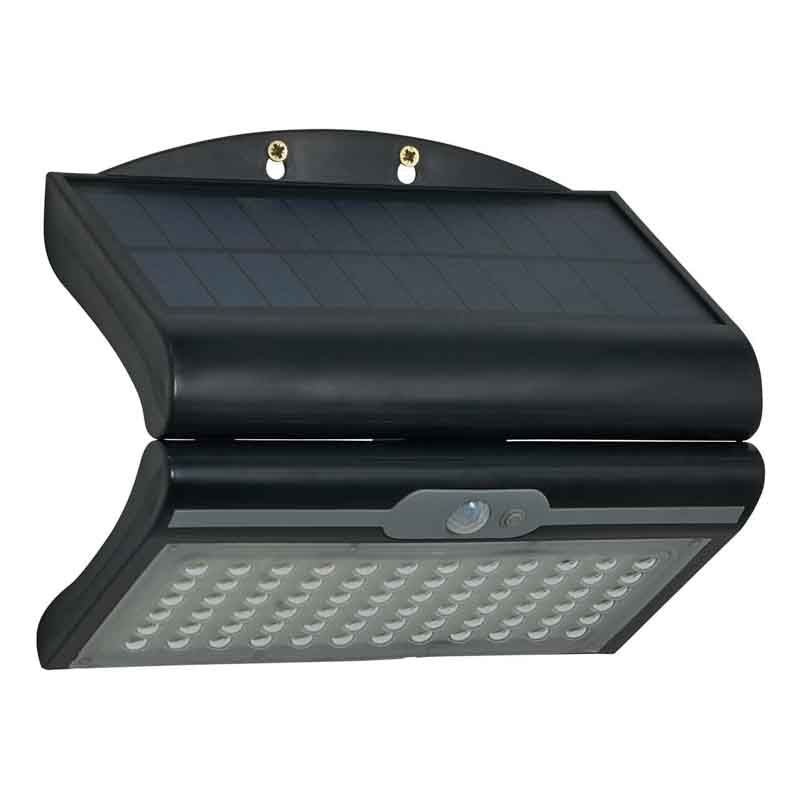 Forum ZN-42056 Blackhall 4.5W LED Solar Wall Light with Photocell and PIR 6500K Black