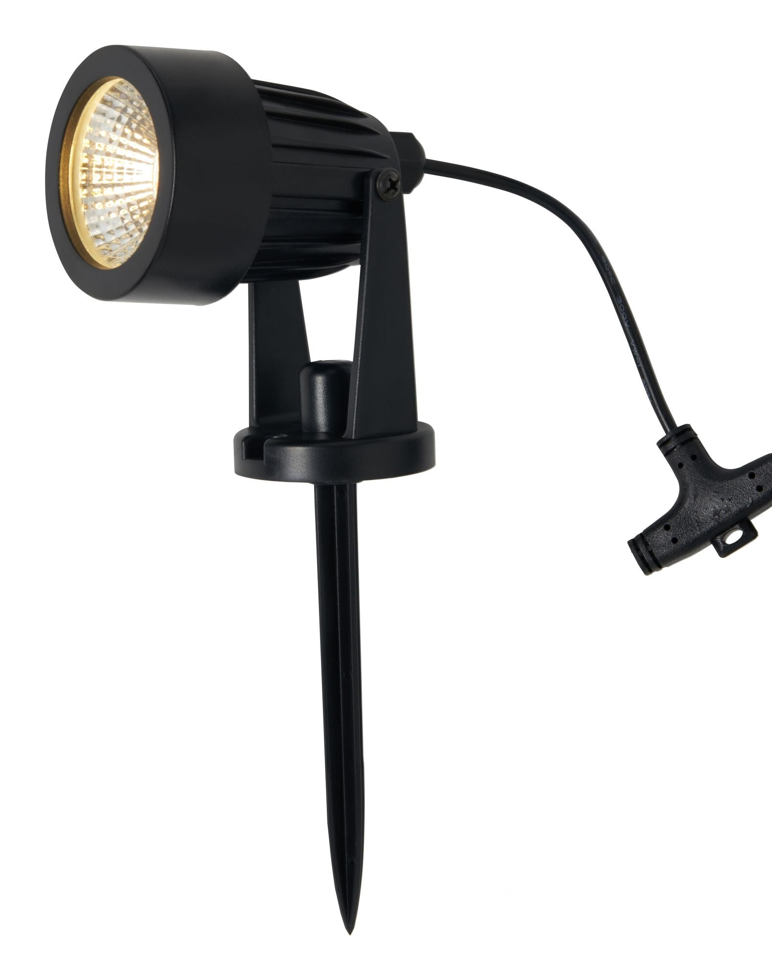 Forum ZN-42058 Maltby 4 x 2W LED Solar Dual Mount Spike Light Kit RGB + 4000K IP65 Black