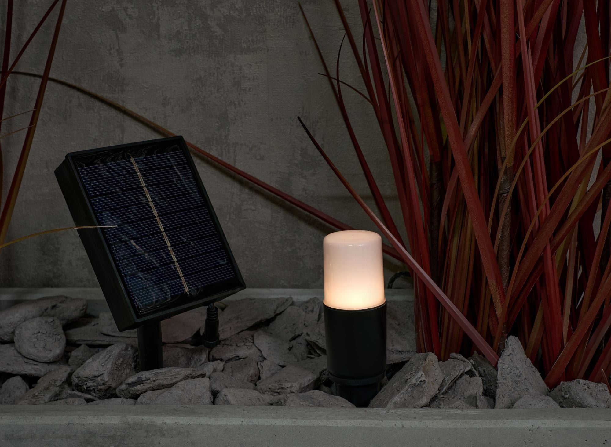 Forum ZN-42059 Daw 4 x 2W LED Solar Dual Mount Spike Light Kit RGB + 4000K IP65 Black