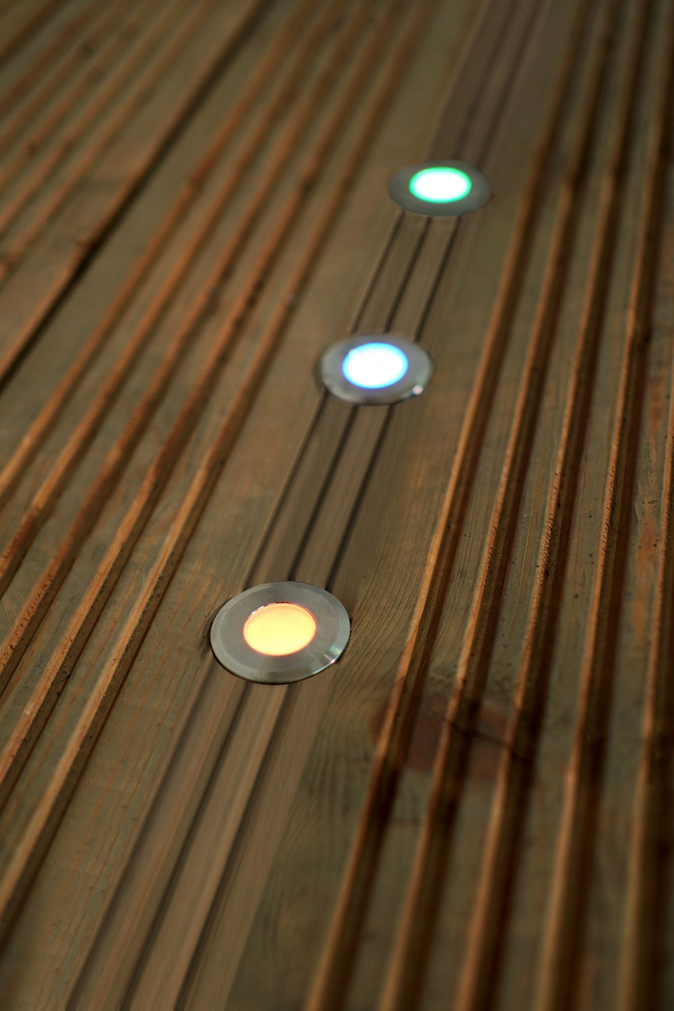 Forum ZN-42060 Ayle 4 x 2W LED Solar Deck Light Kit RGB + 4000K IP65 Stainless Steel