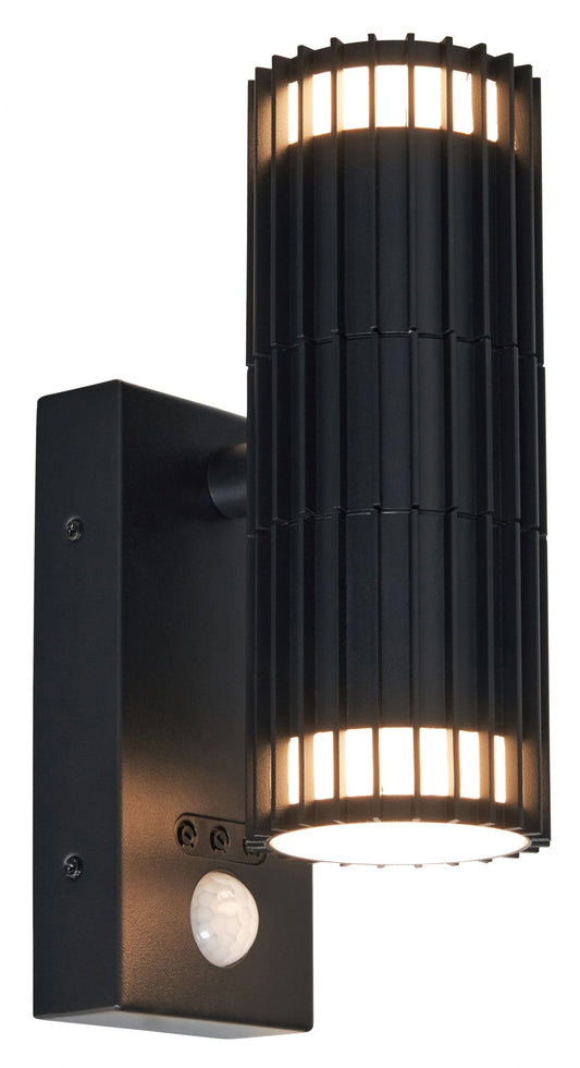 Forum ZN-44263-BLK Muto 2 x GU10 Up / Down Light with PIR IP65 Black