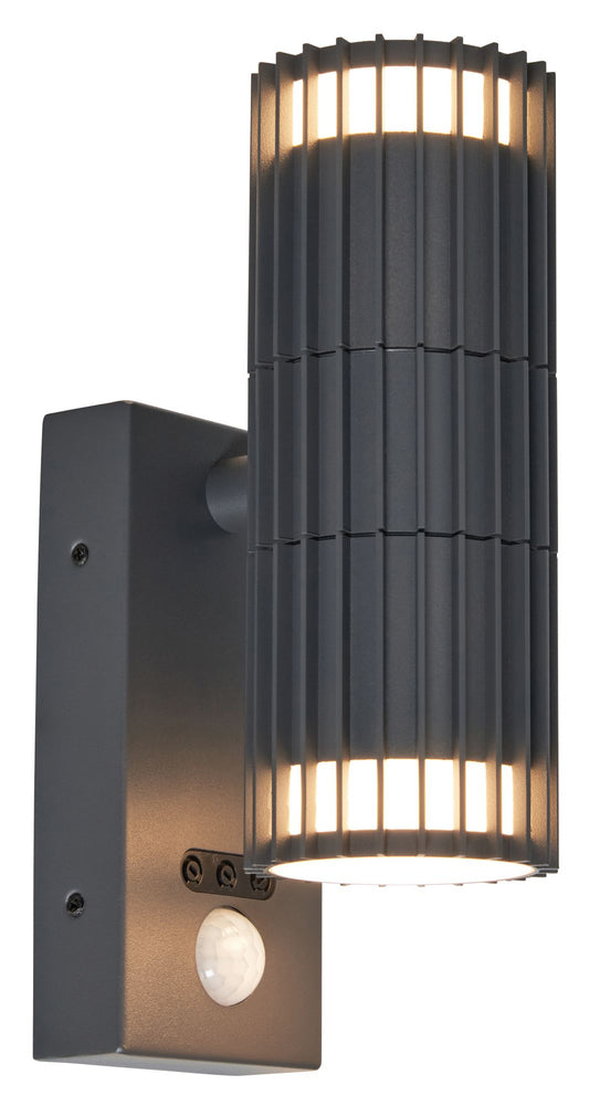 Forum ZN-44263-ANTH Muto 2 x GU10 Up / Down Light with PIR IP65 Anthracite