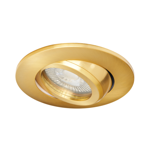 Forum SPA-45805-SBRS Eros GU10 Tilt Downlight Can IP65 Satin Brass