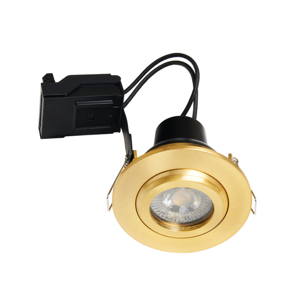 Forum SPA-45805-SBRS Eros GU10 Tilt Downlight Can IP65 Satin Brass