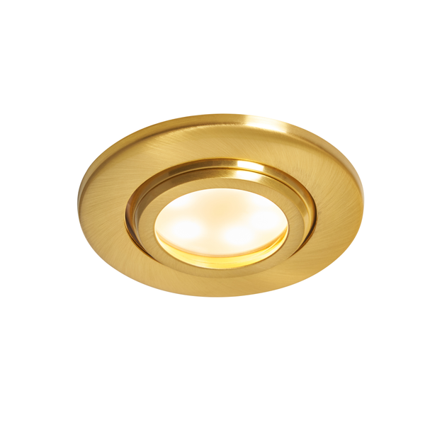 Forum SPA-45805-SBRS Eros GU10 Tilt Downlight Can IP65 Satin Brass