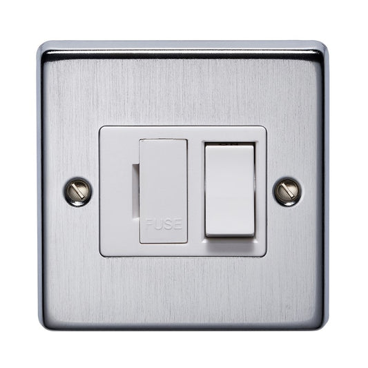 Crabtree 4832/SC 13A Switched Spur Satin Chrome White Insert