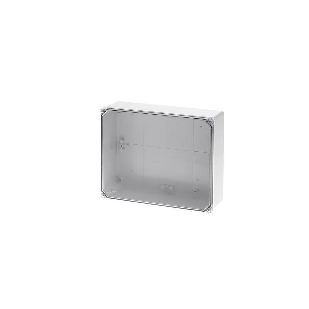 Wiska 50106963 CLWIB12 240 x 190 x 90mm ABS Smooth Sided Enclosure Clear Lid Light Grey IP65