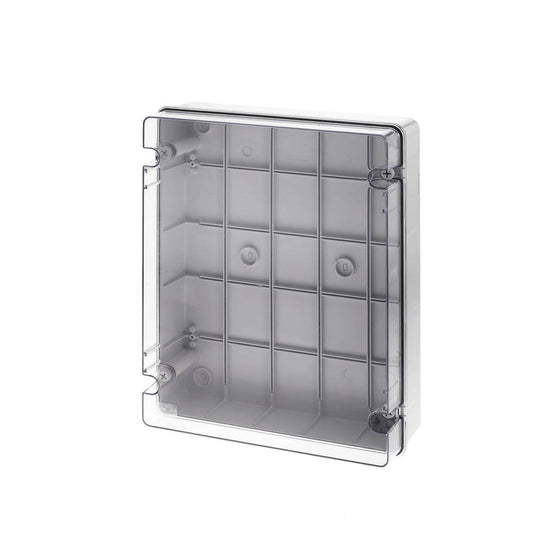 Wiska 50106965 CLWIB14 380 x 300 x 120mm ABS Clear Lid Enclosure Light Grey IP65