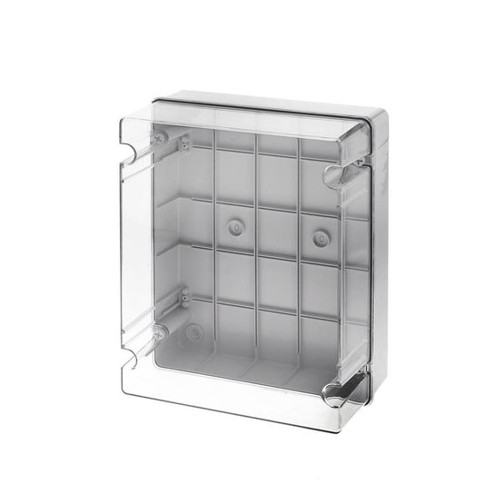 Wiska 50106966 CLDLWIB14 380 x 300 x 180mm ABS Thermoplastic Clear Deep Lid Enclosure Light Grey IP5