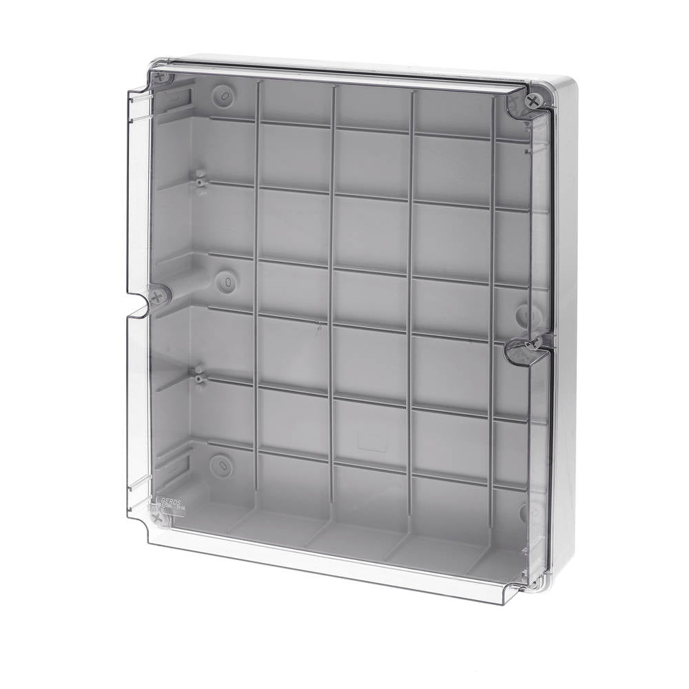 Wiska 50106967 CLWIB15 460 x 380 x 120mm ABS Clear Lid Enclosure Light Grey IP65