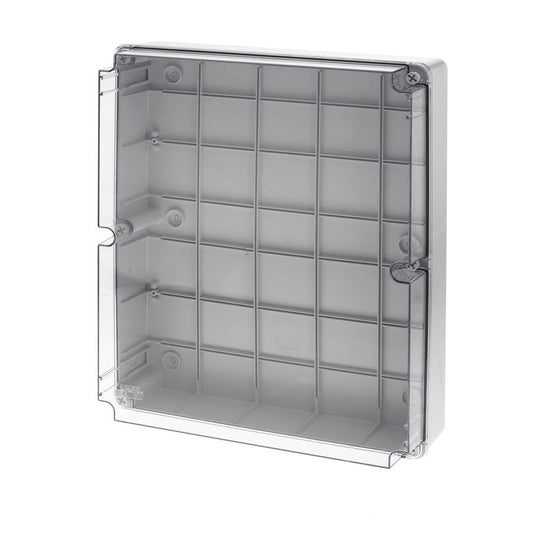 Wiska 50106967 CLWIB15 460 x 380 x 120mm ABS Clear Lid Enclosure Light Grey IP65