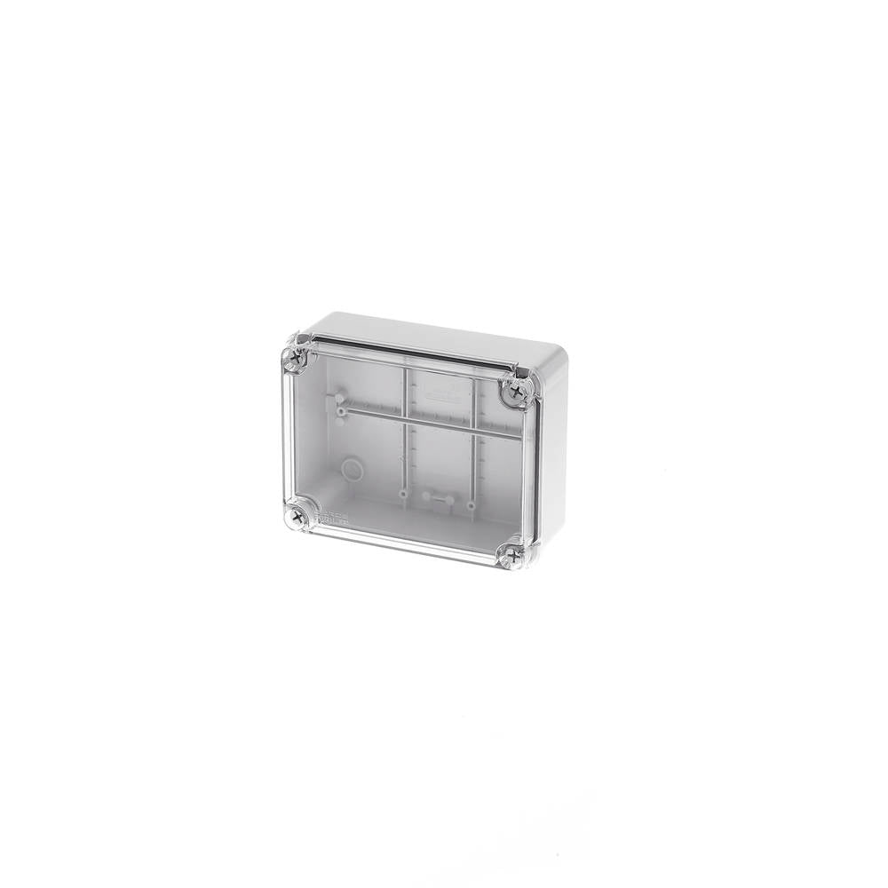 Wiska 50109233 CLWIB 11 190 x 140 x 75mm Thermoplastic Clear Lid Enclosure Light Grey IP65