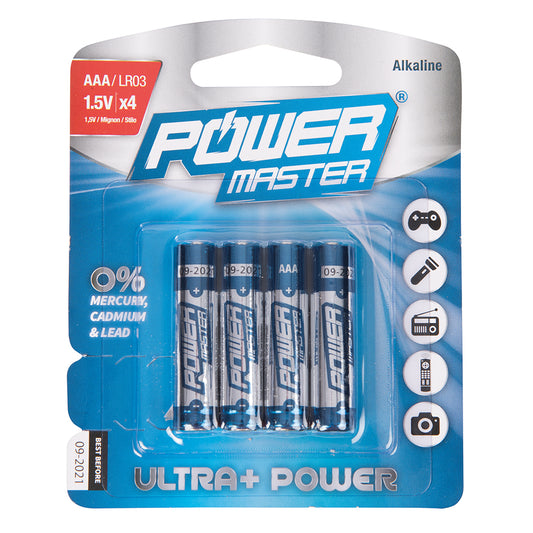Powermaster 537212 MN2400 AAA Batteries 4pk