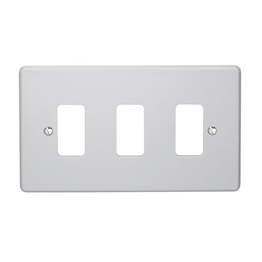 Crabtree 5573 3 Gang Grid Faceplate