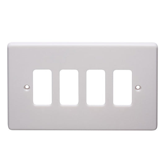 Crabtree 5574 4 Gang Grid Faceplate