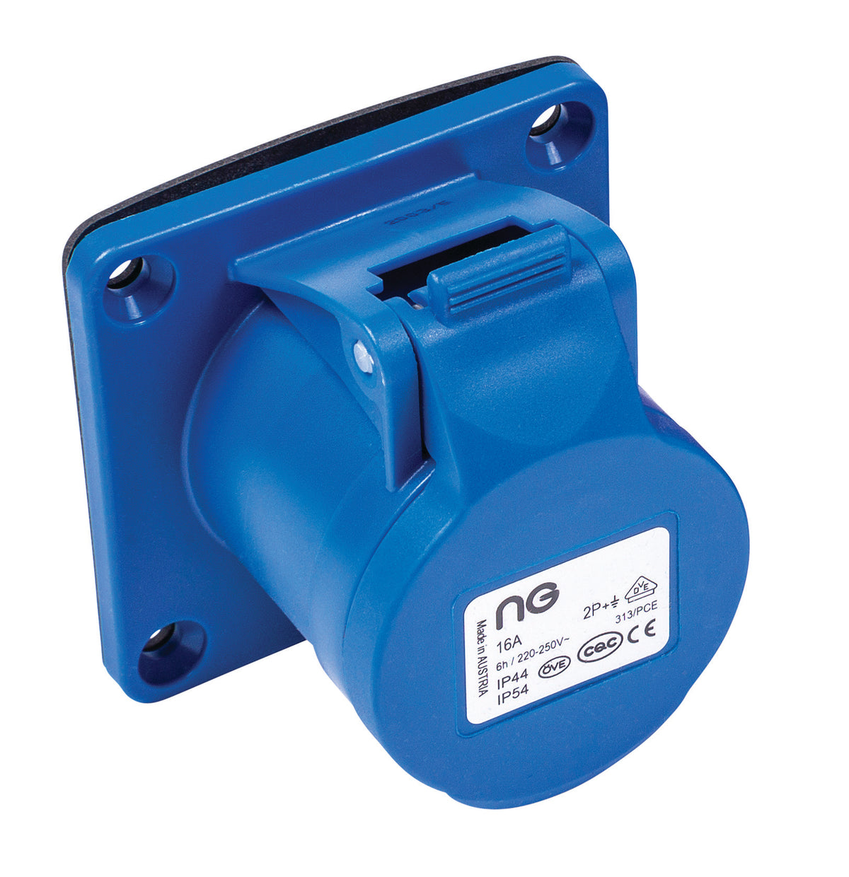 Long Panel Socket Niglon 57481 16A 3P Straight Panel Mount Socket 240V IP44 – ETC Electrical