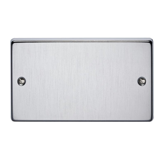 Crabtree 6577/SC 2 Gang Blank Plate Satin Chrome