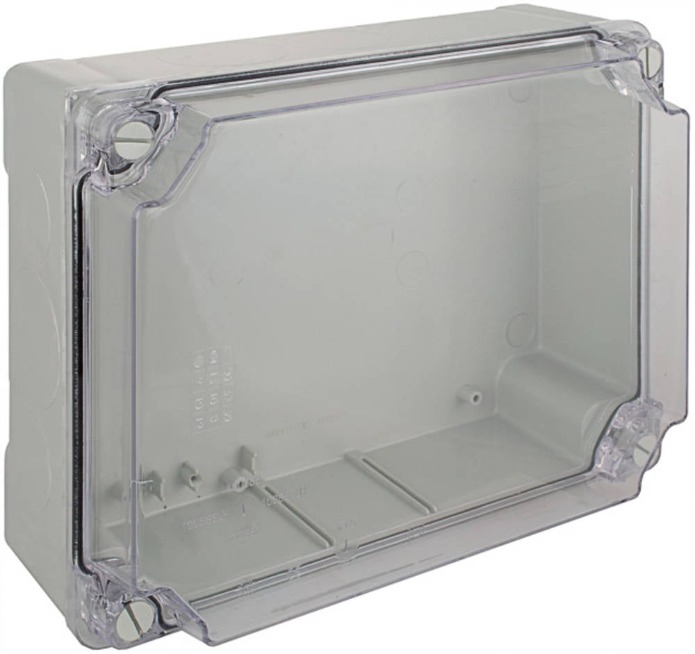 Wiska 6887LH CLWIB5 320 x 250 x 135mm Thermoplastic Clear Lid Enclosure Light Grey IP65