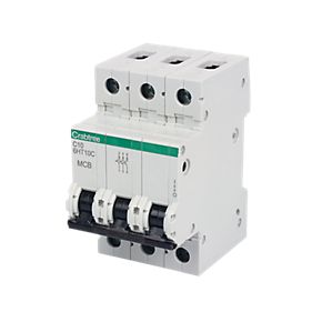 Crabtree 6HT10C 10A TP Type C MCB