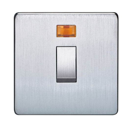 Crabtree 7011/3SC 1 Gang 20A DP Switch with Neon Satin Chrome