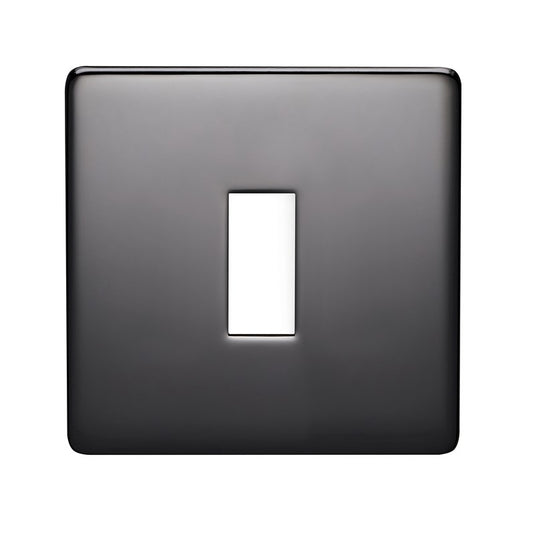 Crabtree 7711/BKN 1 Gang Grid Faceplate Black Nickel
