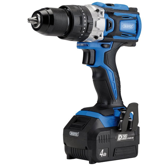 Draper DX20CD60SET D20 20V Brushless Combi Drill Kit with 1x 4ah Battery & Fast Charger