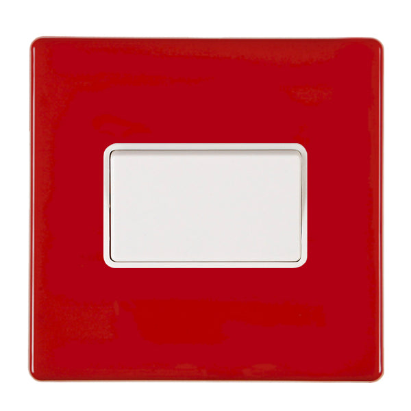 Hamilton 7RCTPWH-W 10A Fan Isolator Switch Pillar Box Red White Insert