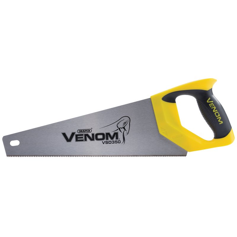 Draper VSD350-1112 Venom® 350mm / 14'' Second Fix Double Ground Tool Box Saw 11tpi / 12ppi Yellow